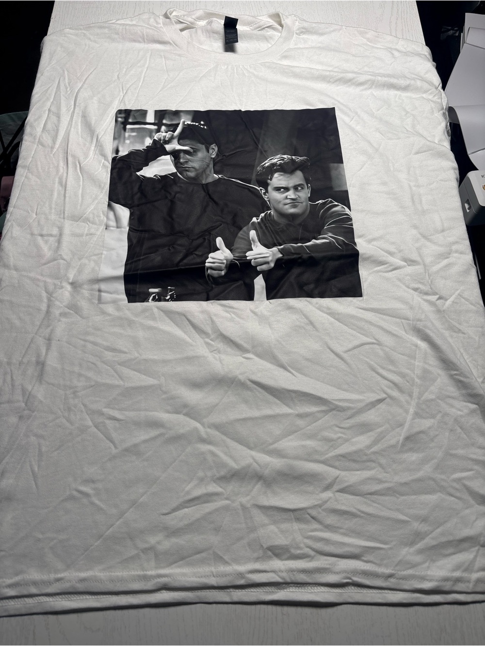 White Graphic Bedding Top - White 4XL